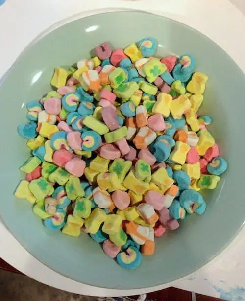 Bowl filled with marshmallows