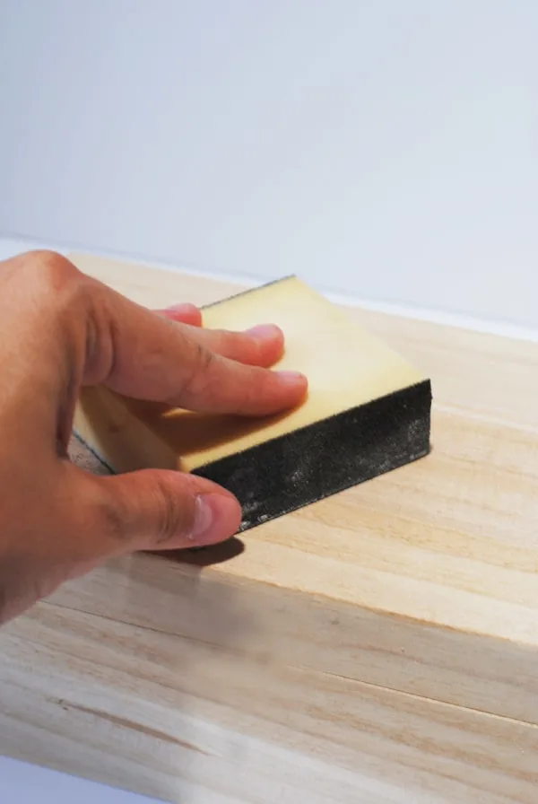 5 - sanding down wood box