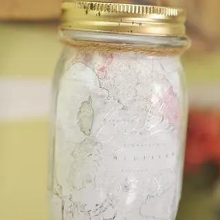 Easy DIY Mason Jar Lanterns with Maps!