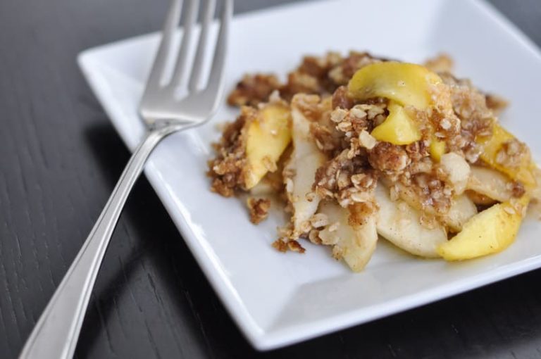 Make a delicious apple-peach crisp recipe in under an hour. Serve with ice cream or on its own - either way, it's delicious!