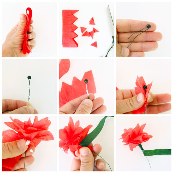 Crepe Paper Flowers Color, Paper Crinkled Crepe Origami