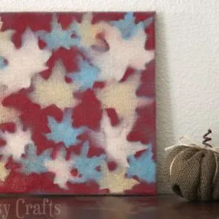 Make this unique fall canvas using real leaves and spray paint!