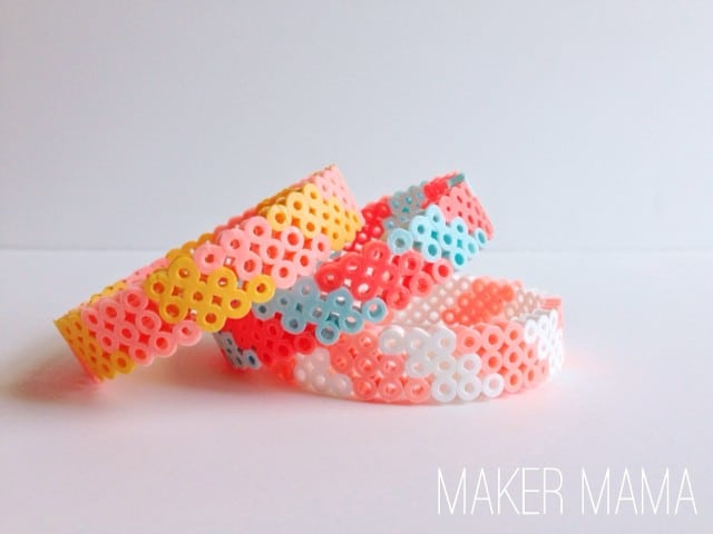 How to make cute hama bead bracelets - they are so colorful and easy!