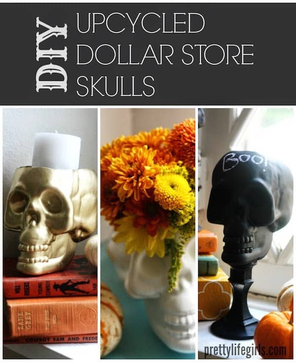Makeover Dollar Tree Skulls Three Ways
