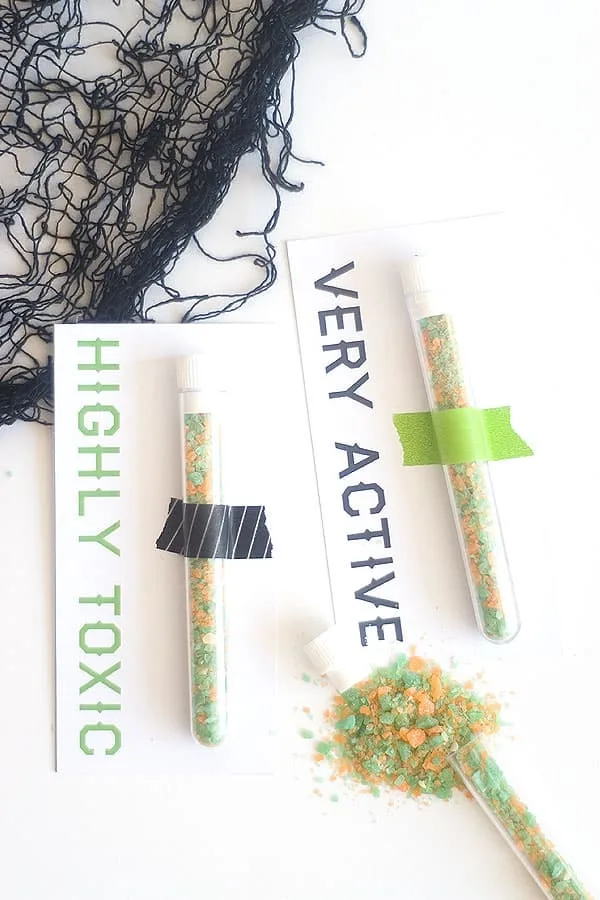 How to make Halloween party favors using test tubes