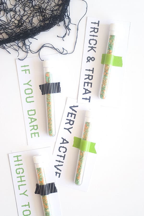 Halloween test tube party favors