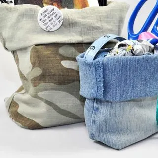 How to turn recycled jeans denim into storage