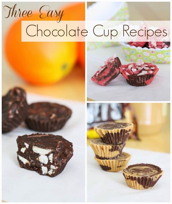Three easy chocolate cup recipes
