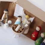 DIY wooden nativity scene