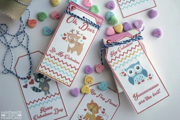 Here are some free cute little woodland animal valentine tags for you to print out and share with those you love in your life!