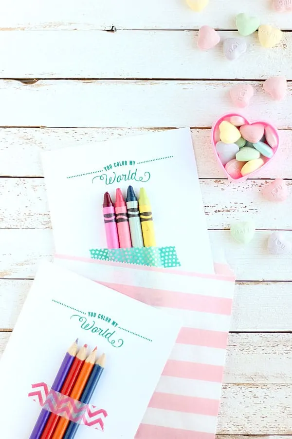 crayon valentines printable