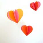 DIY paper heart decorations