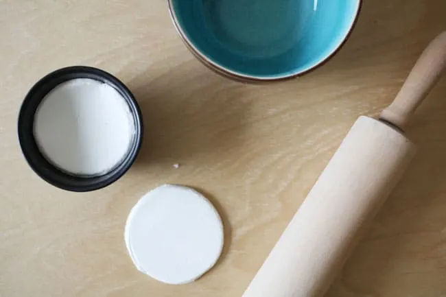 Air dry clay rolled into a ring dish