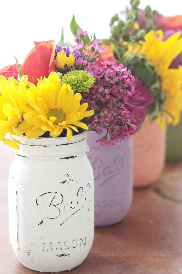 Mother's Day mason jar vases