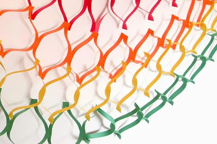 Colorful DIY paper garlands