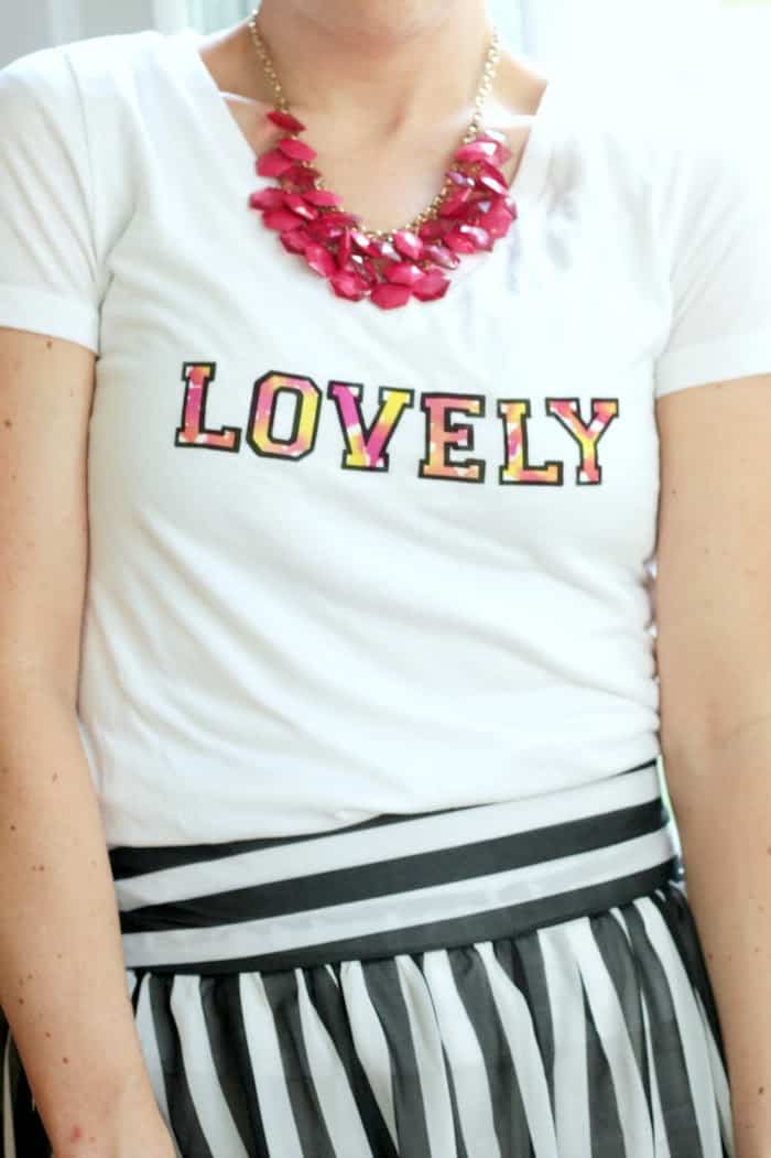 DIY Graphic Tee with Watercolor Letters (So Easy!)