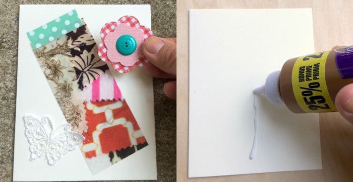 Attaching image transfer to cardstock with craft glue