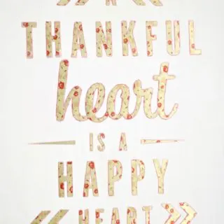 A thankful heart is a happy heart Thanksgiving wall art