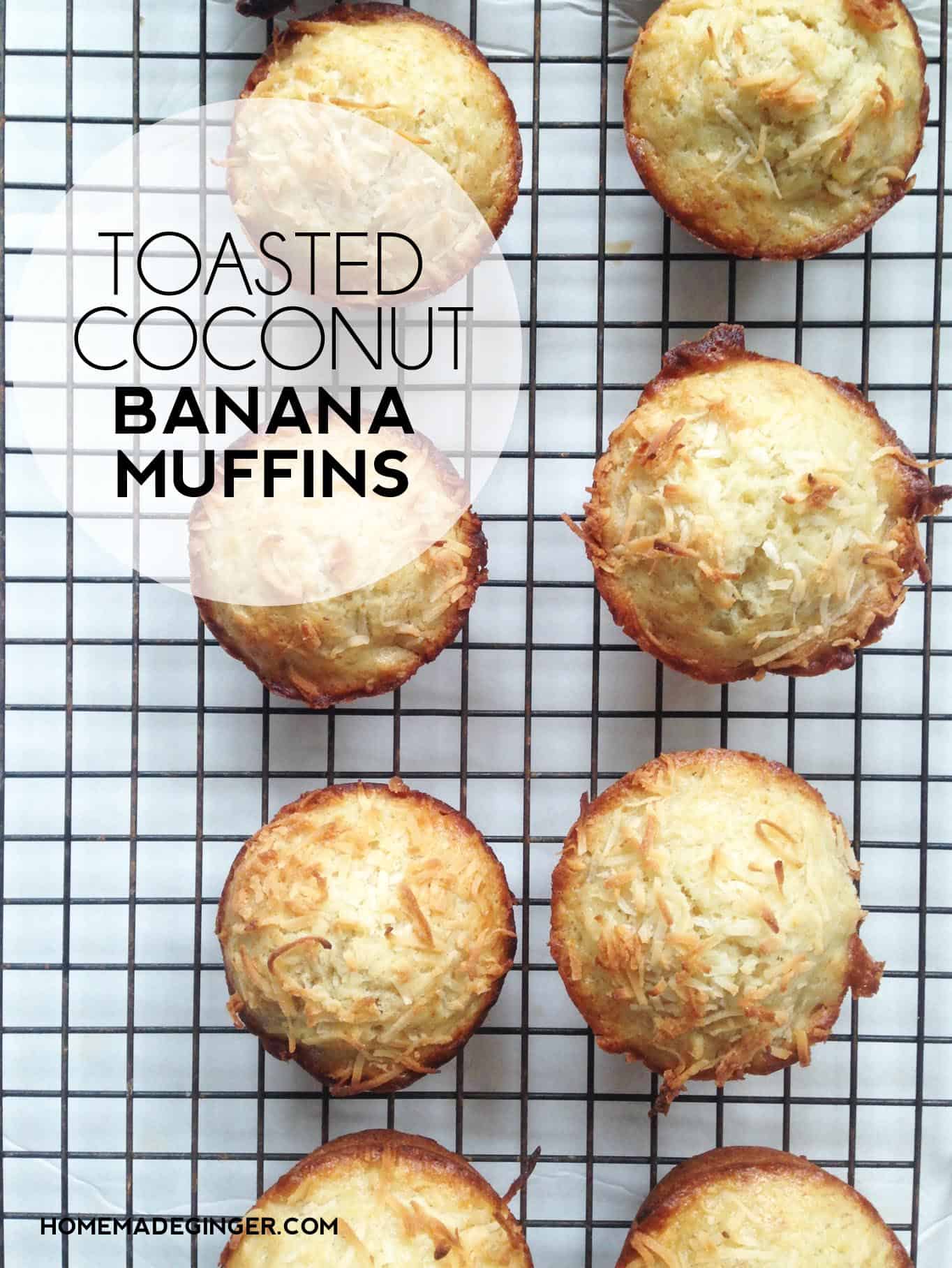 Toasted Coconut Banana Muffins for Breakfast