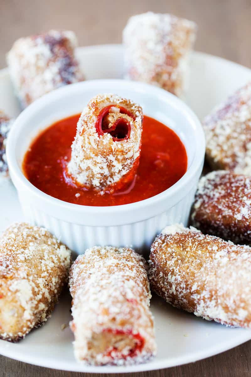 Pizza Sticks Recipe with Pepperoni & Parm