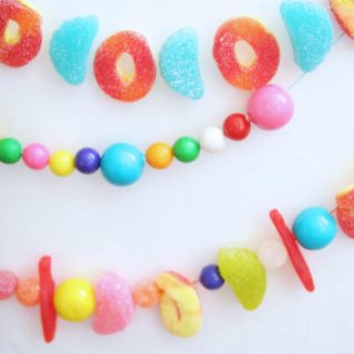 Make a candy garland perfect for the holidays - use to decorate a tree or mantel! These would also be adorable for a child's birthday party.