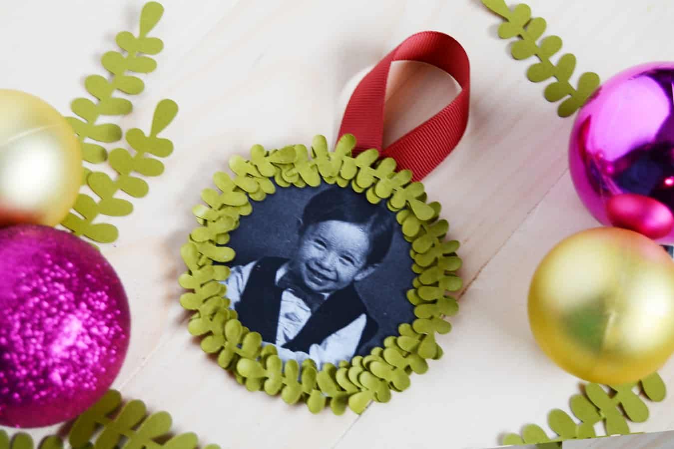 diy picture christmas ornament