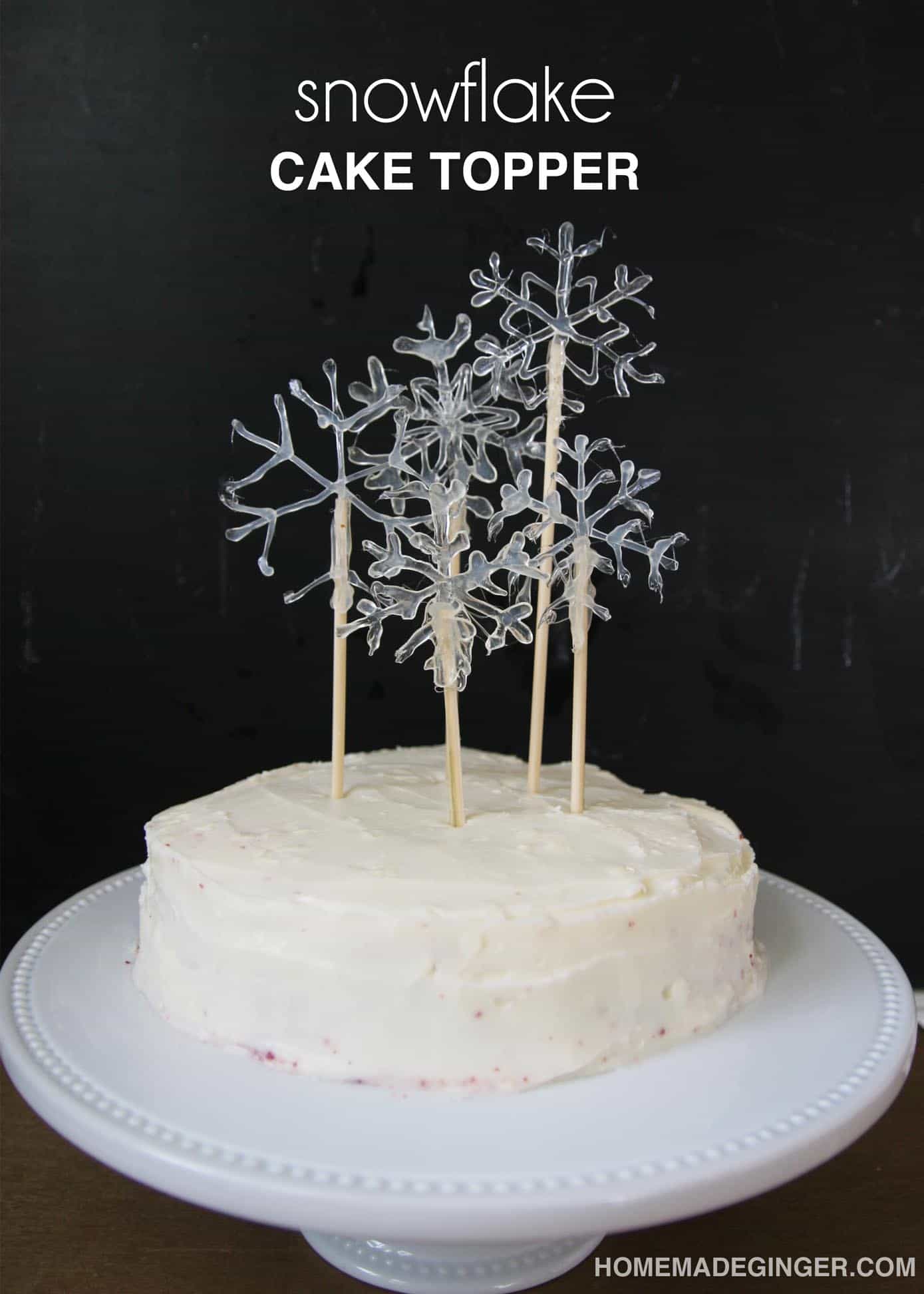 Make a Snowflake Cake Topper Using Hot Glue