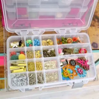 Organizing jewelry making supplies