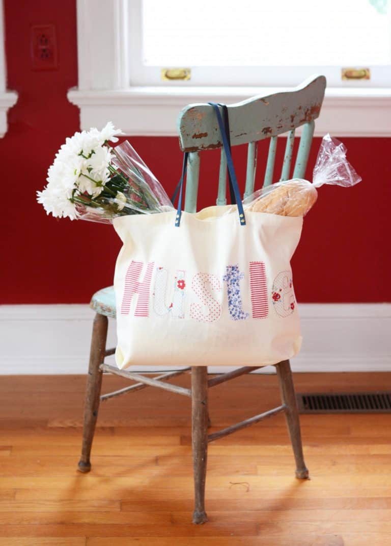 Are you all about the hustle? Show everyone that you are giving it your best with this unique DIY tote. The appliqué is easier than you think!