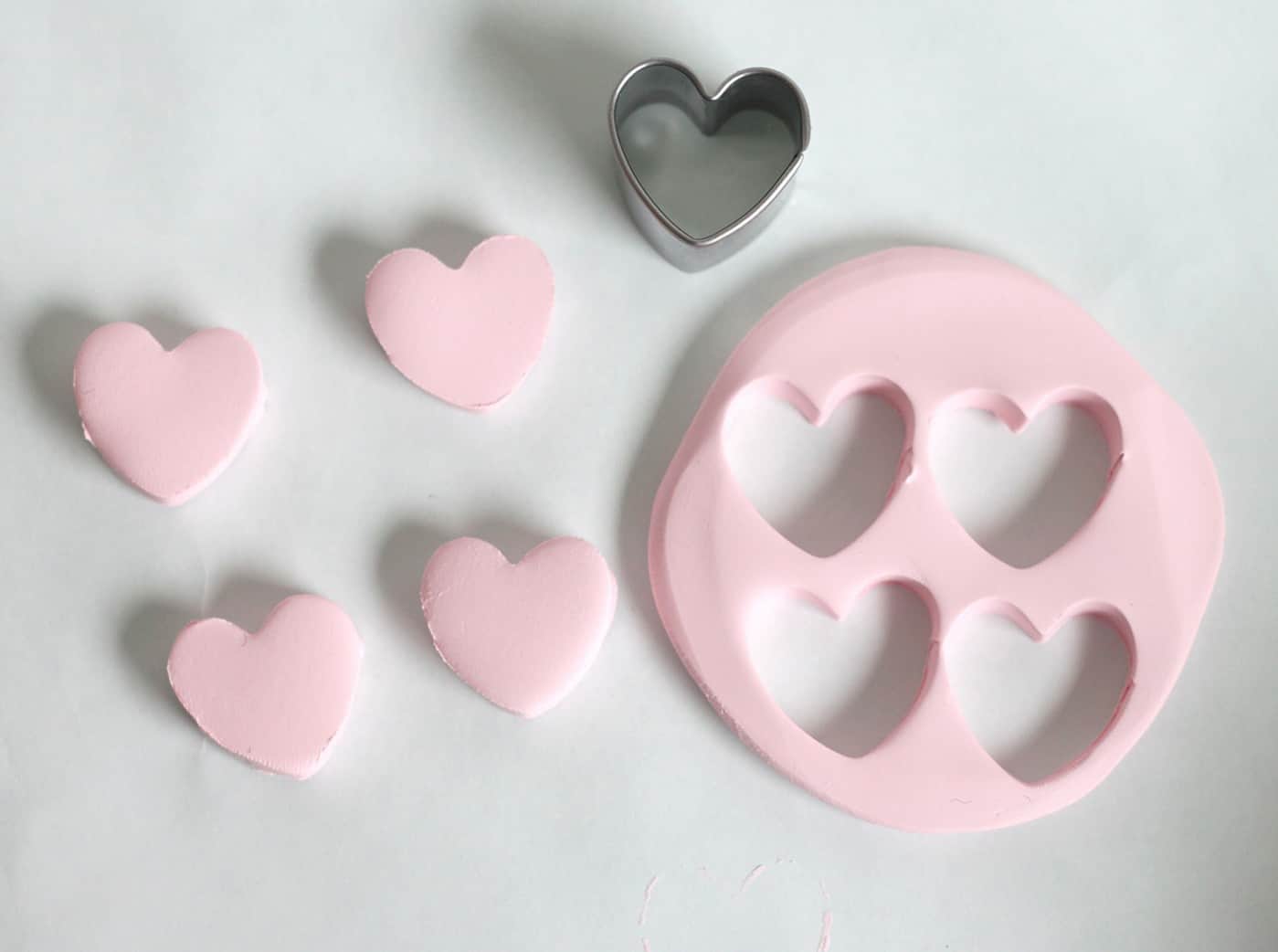 Valentine stacked Hearts Cutter for Polymer Clay, Hair Clip Barrette, Cake  Fondant Tools – Doggie Pawz Creations