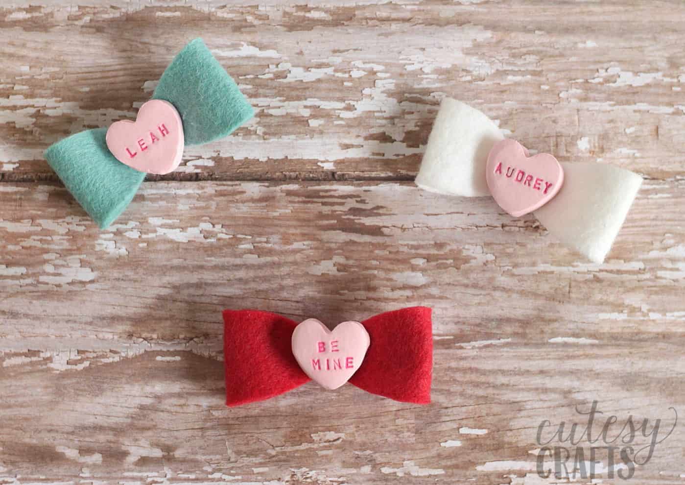 DIY Heart Hair Bows for Valentine's Day! - DIY Candy