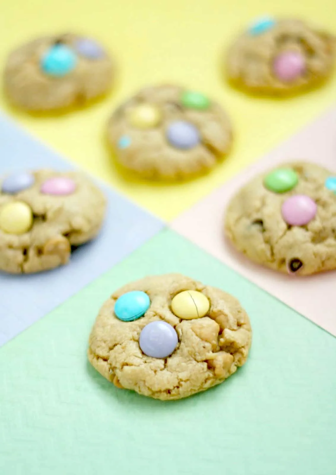 Peanut butter and M&M loaded cookies