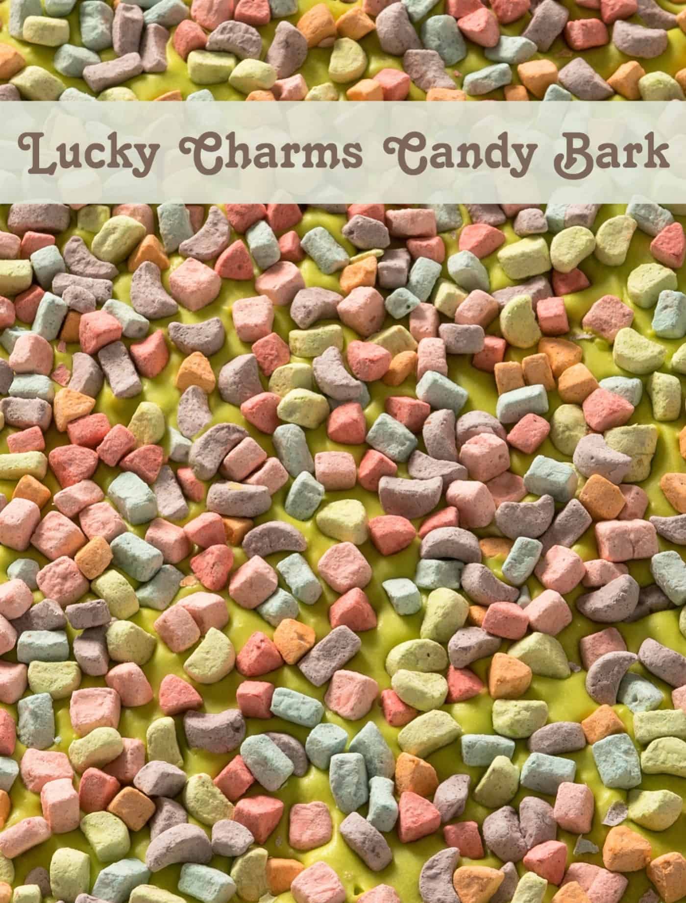 Learn how to make a delicious candy bark using Lucky Charms (just the marshmallows) and candy melts. This dessert is easy and delicious!