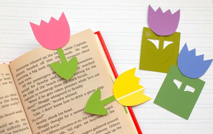 How to make paint chip bookmarks
