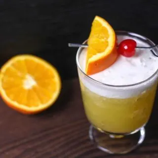 whiskey sour with orange