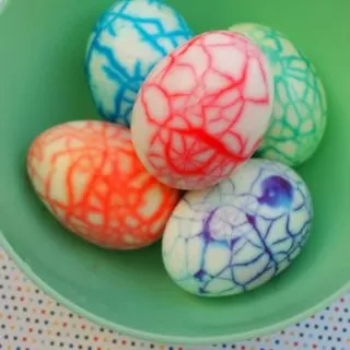 Make rainbow eggs for Easter