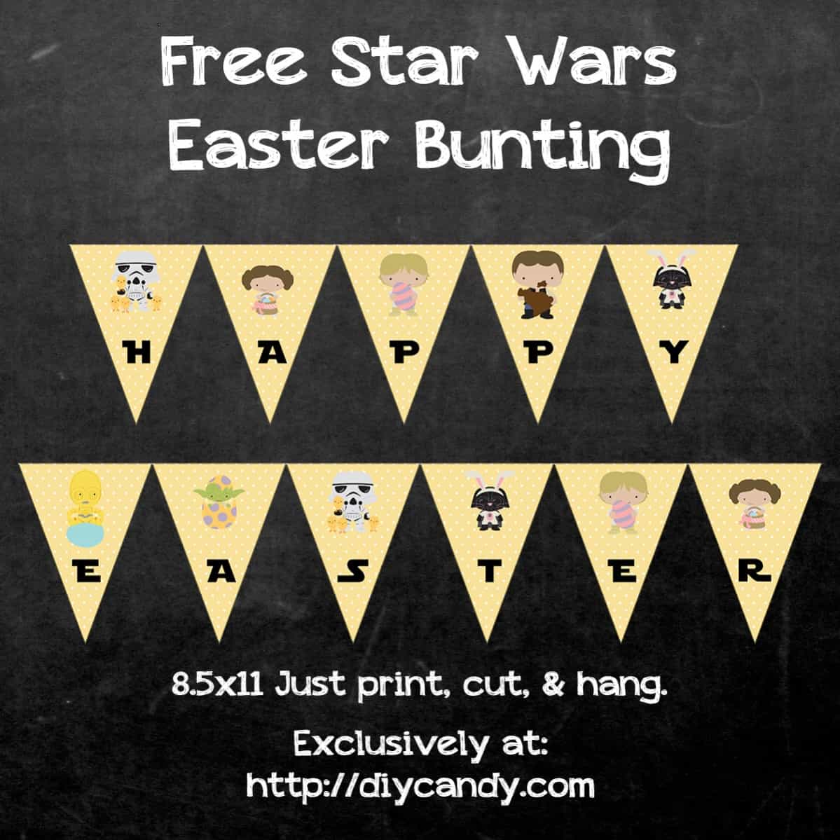 Free Printable Star Wars Easter Banner