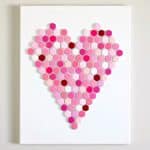 Heart Wall Art Made with Hexagon Tiles