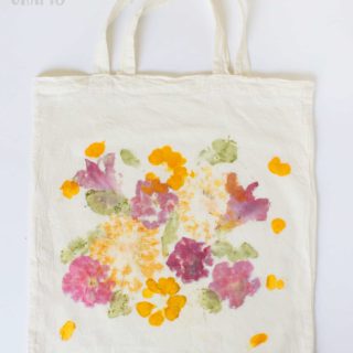 Did you know that you can dye fabric by pounding flowers? This unique craft project makes a perfect Mother's Day gift - and the kids will love creating it!