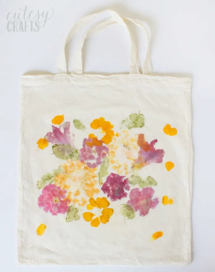 Did you know that you can dye fabric by pounding flowers? This unique craft project makes a perfect Mother's Day gift - and the kids will love creating it!