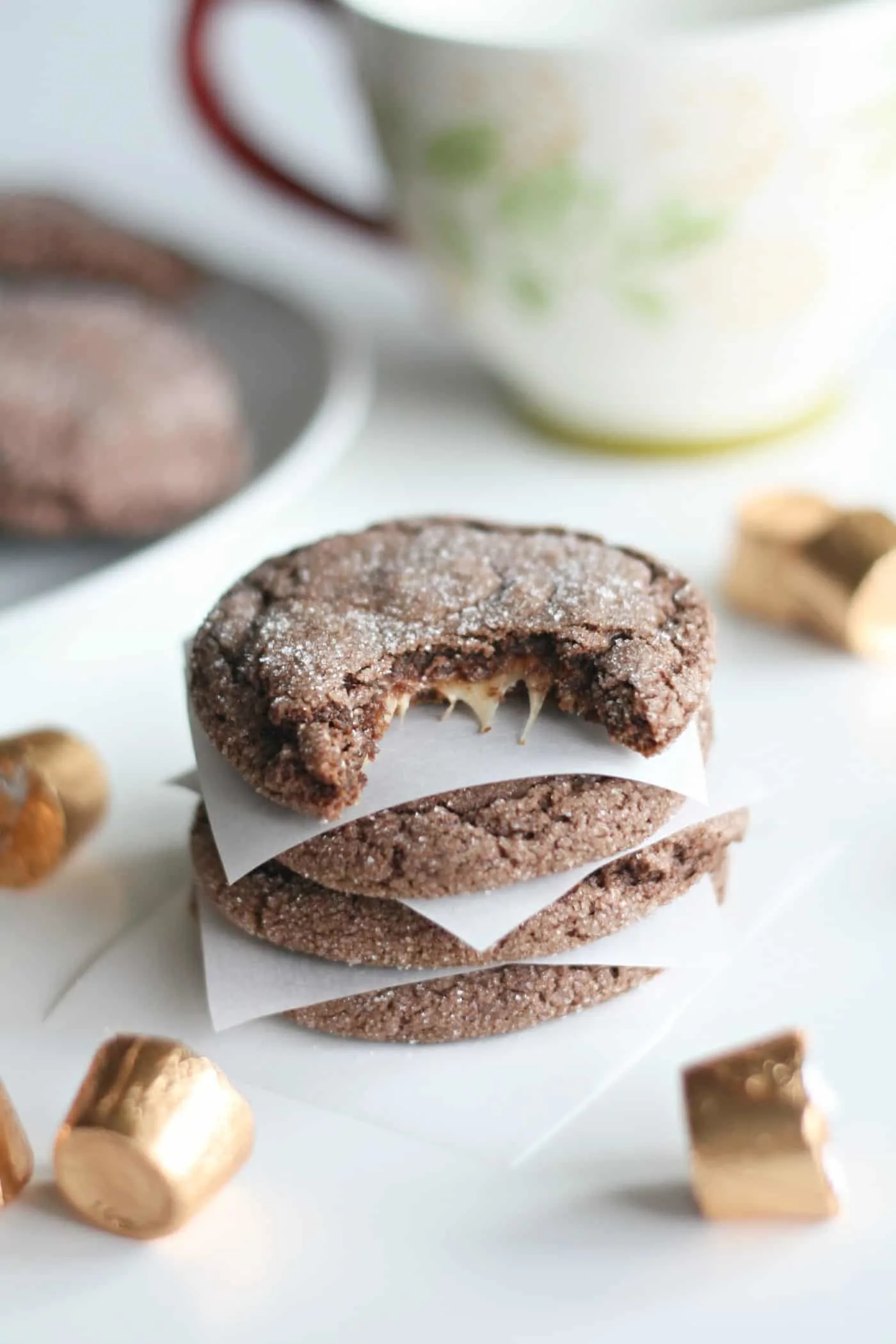 Rolo cookies made with cake mix