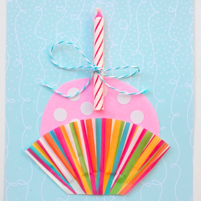 DIY cupcake birthday card