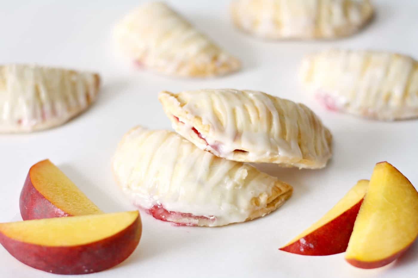 Fresh Peach Hand Pies with Raspberry Filling