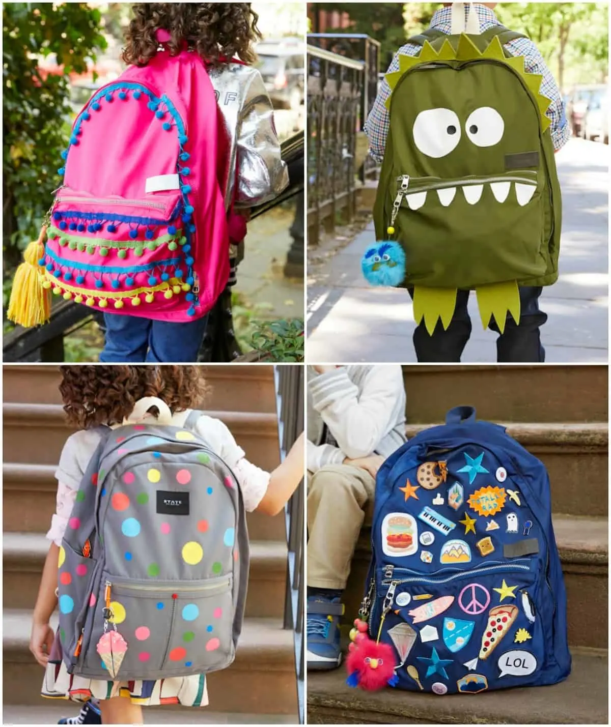 Why buy a new backpack - when you can get creative and makeover the one you already have? Kids will LOVE these unique ideas for personalized backpacks!