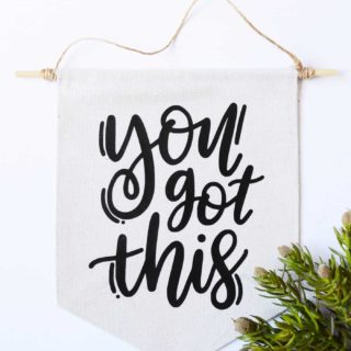 You can do it! This mini wall hanging is a cute no sew project - a 
