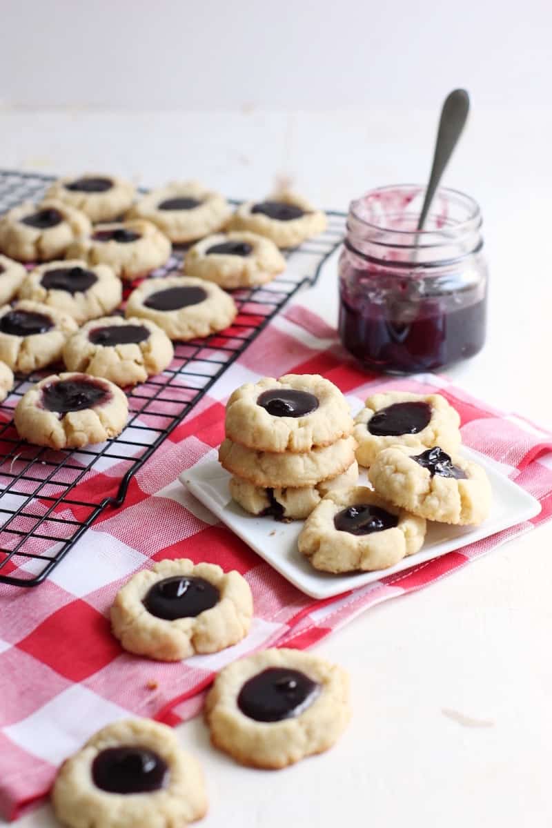 Lemon Blueberry Cookies (Easy Thumbprint Recipe!)