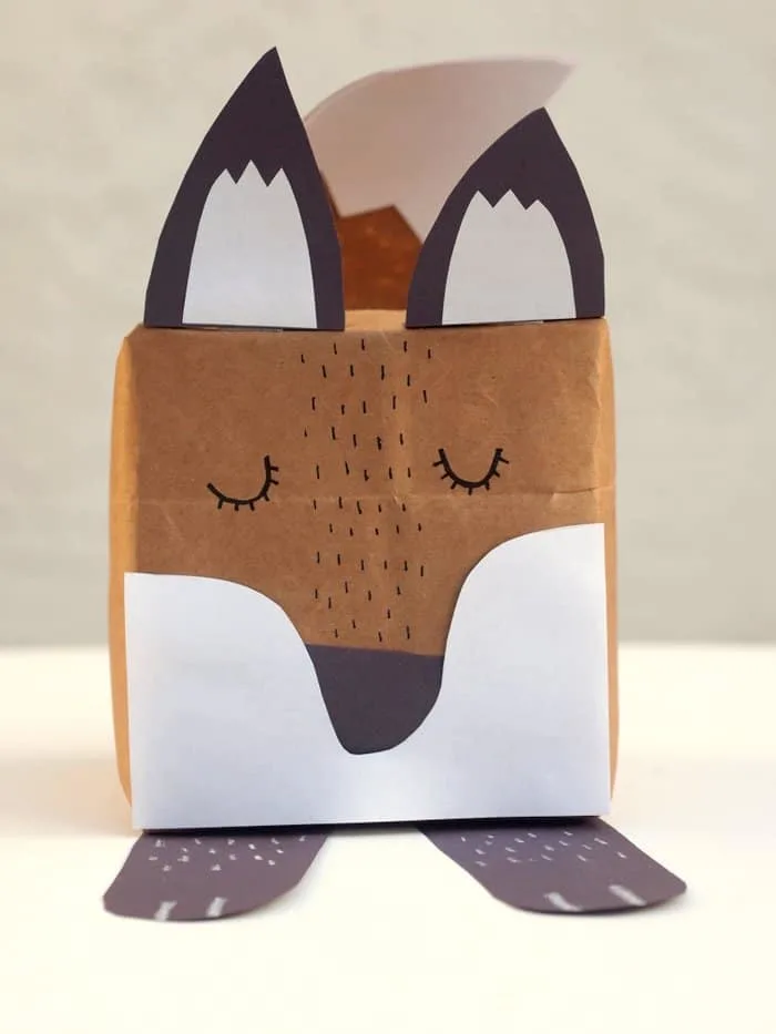 Fox Gift Box for Woodland Themed Parties - DIY Candy