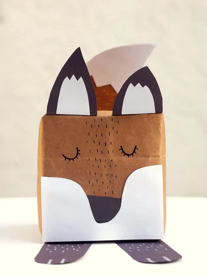 DIY fox gift wrap