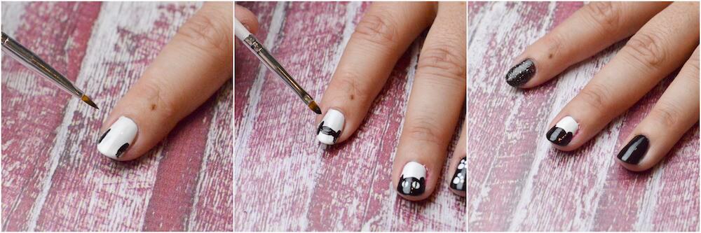 Painting a cat design on nails