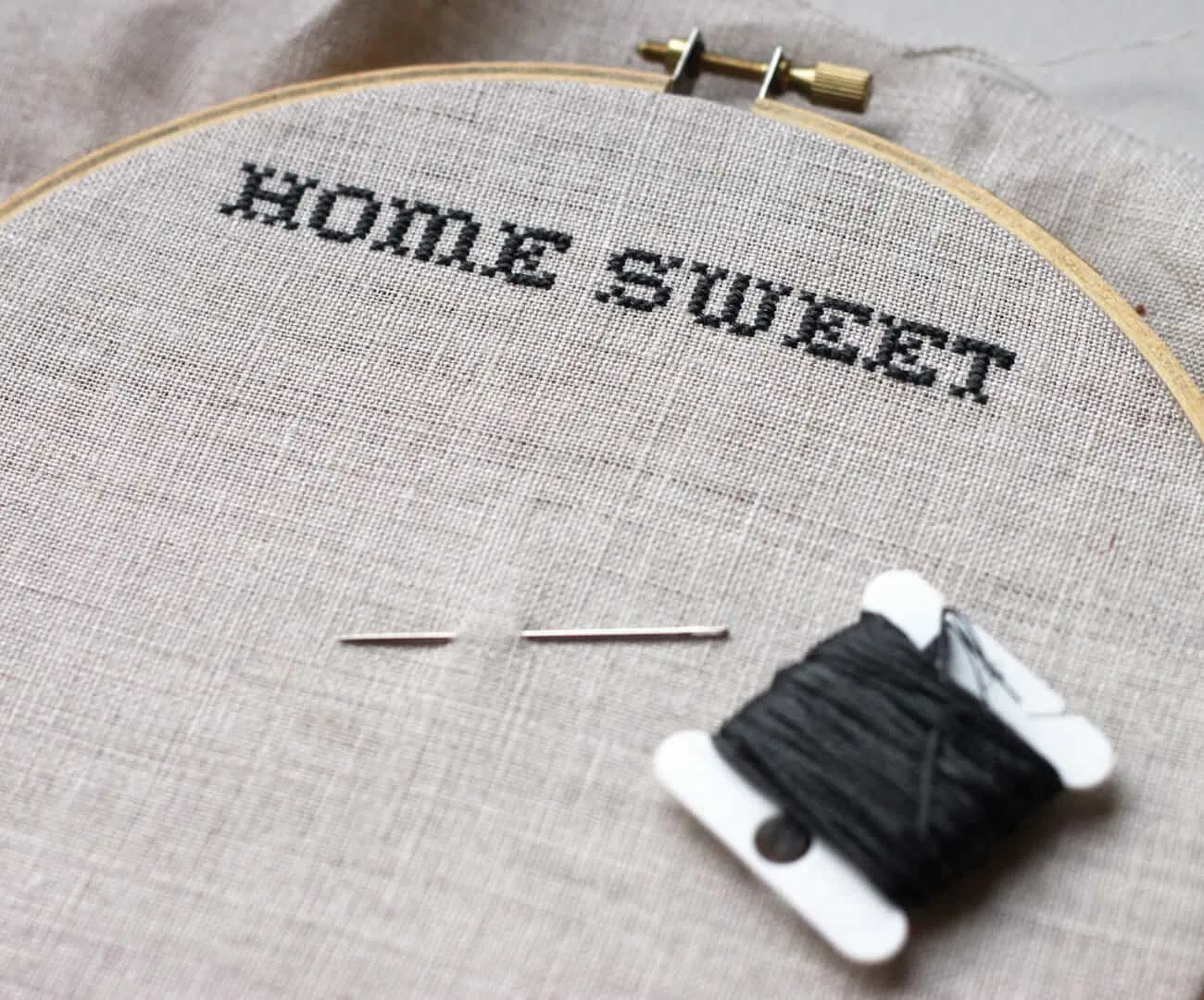 Home Sweet Home Embroidery Hoop 6 Inch 